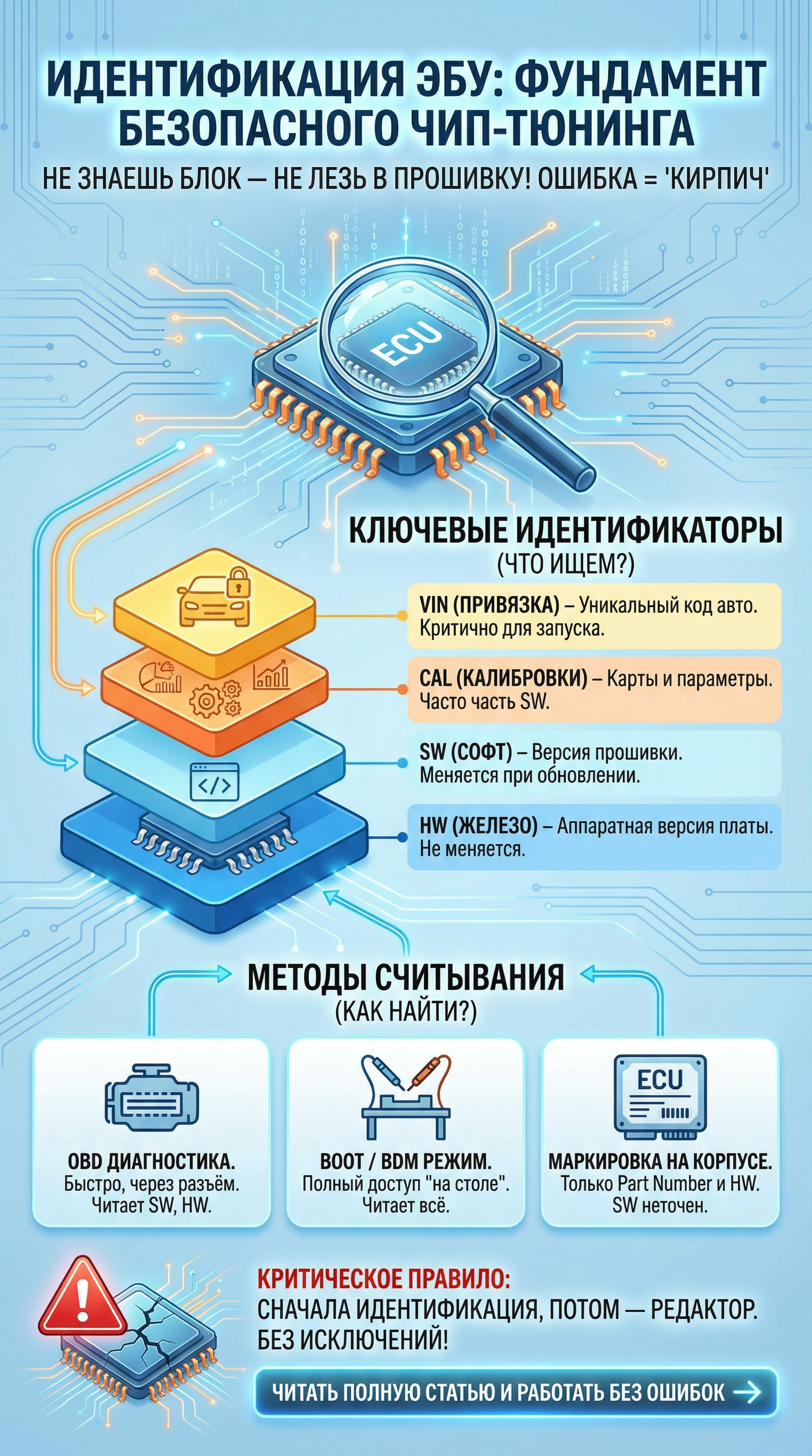 Идентификация ЭБУ: всё, что нужно знать перед тем, как лезть в прошивку. 