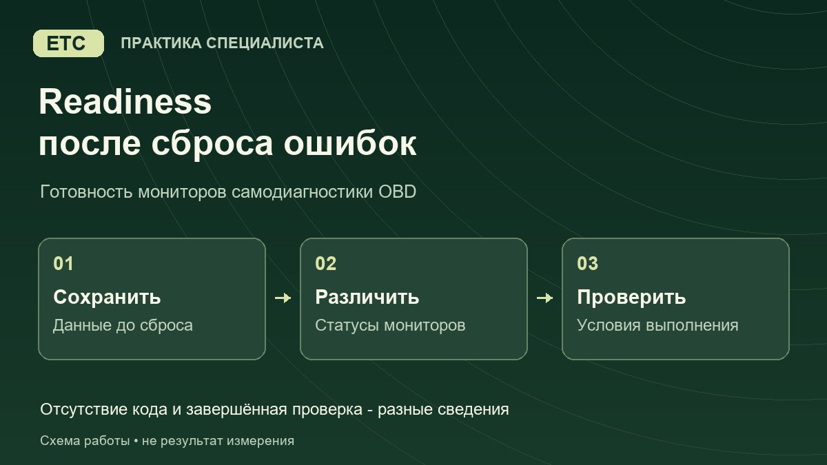 Ошибок нет, а OBD не готов: что проверить после стирания кодов