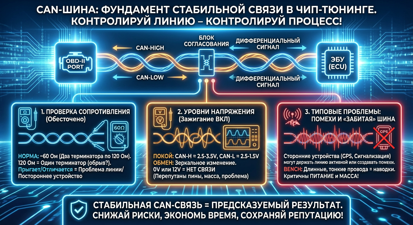 CAN-шина: как проверить линию и связь. Что обязан понимать специалист по чип-тюнингу