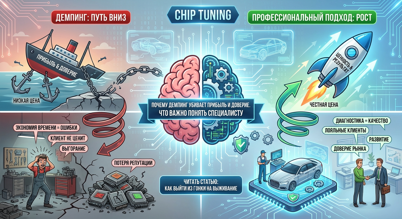 Почему демпинг убивает прибыль и доверие. Что важно понять специалисту по чип-тюнингу