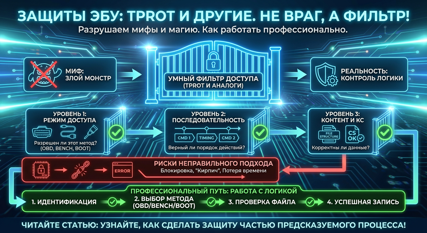 Защиты и подводные камни в программировании ЭБУ. TPROT и аналогичные механизмы без мифов и магии