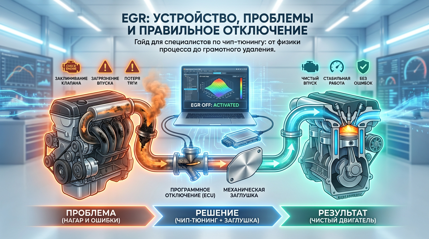EGR: устройство, принцип работы и причины отключения