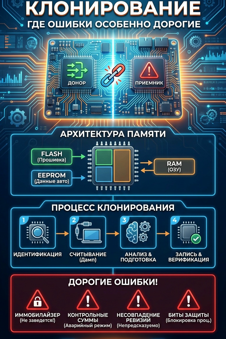Память ЭБУ: Клонирование — где ошибки особенно дорогие
