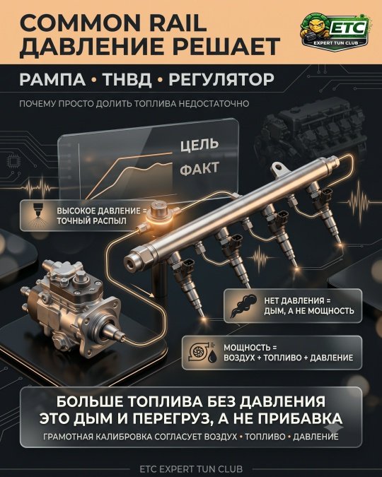 Common rail: рампа, ТНВД и регулятор давления.