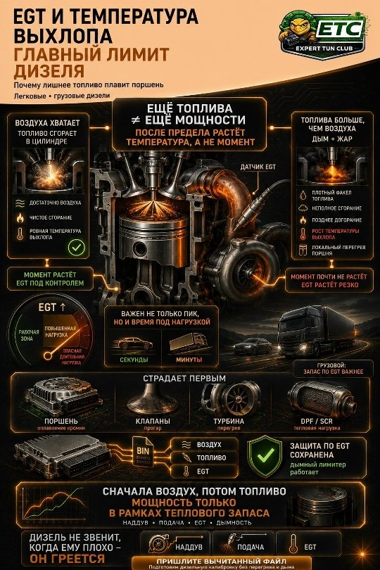 EGT и температура выхлопа