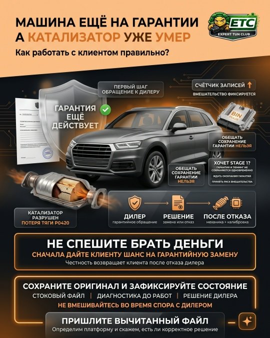 Машина ещё на гарантии, а катализатор уже умер