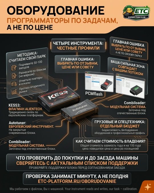 ОБОРУДОВАНИЕ: ПРОГРАММАТОРЫ ПО ЗАДАЧАМ, А НЕ ПО ЦЕНЕ