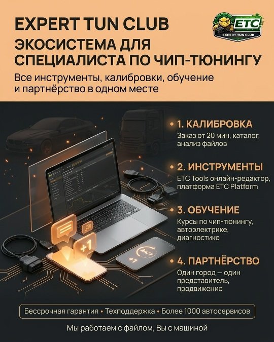 EXPERT TUN CLUB - ЭКОСИСТЕМА ДЛЯ СПЕЦИАЛИСТА ПО ЧИП-ТЮНИНГУ