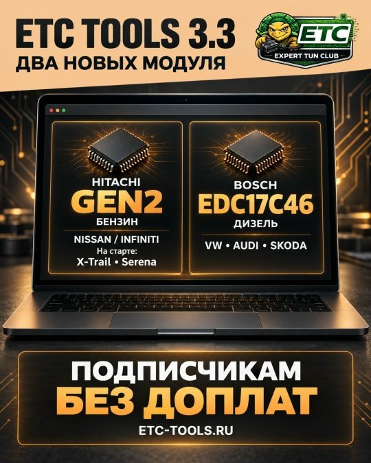 ETC tools 3.3 - Nissan / Infiniti Hitachi GEN2 (бензин) и