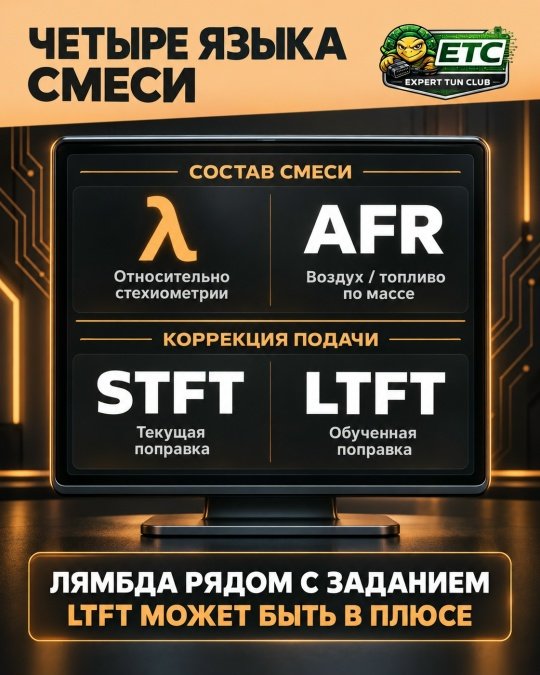 Лямбда, AFR, STFT и LTFT