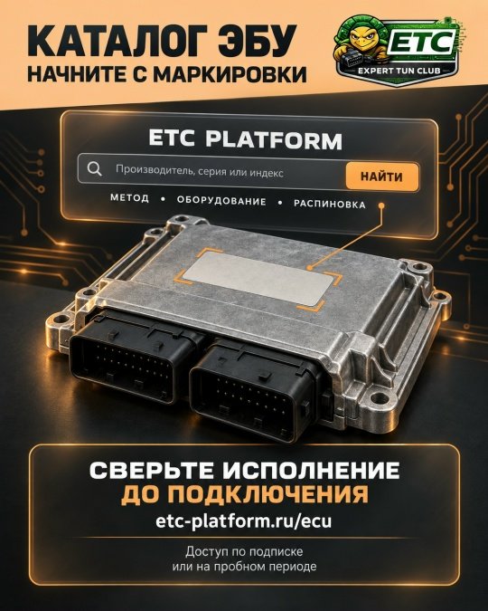 Каталог ЭБУ ETC Platform