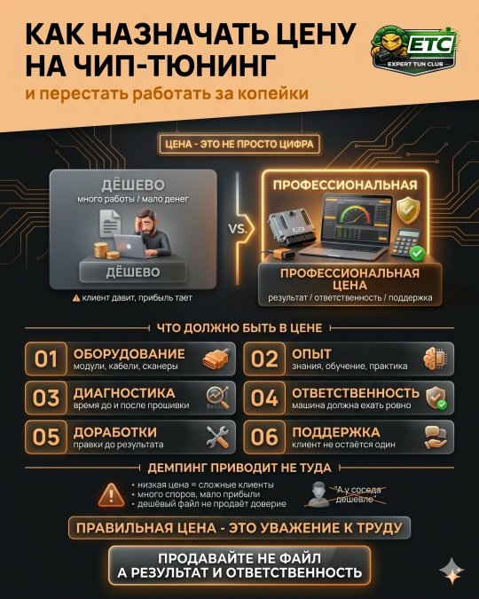Как назначать цену на чип-тюнинг и перестать работать за копейки