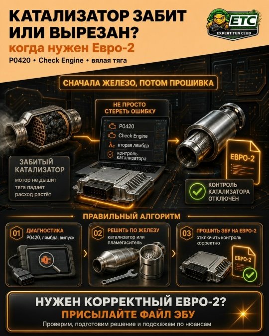 Забитый или вырезанный катализатор