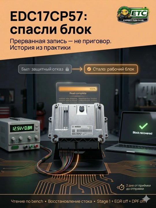 EDC17CP57: чтение защищённого блока после неудачной попытки.