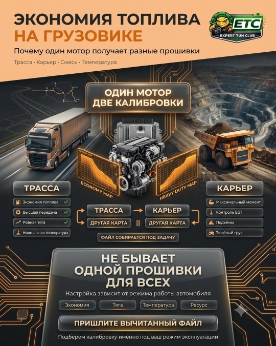 Экономия топлива на грузовике