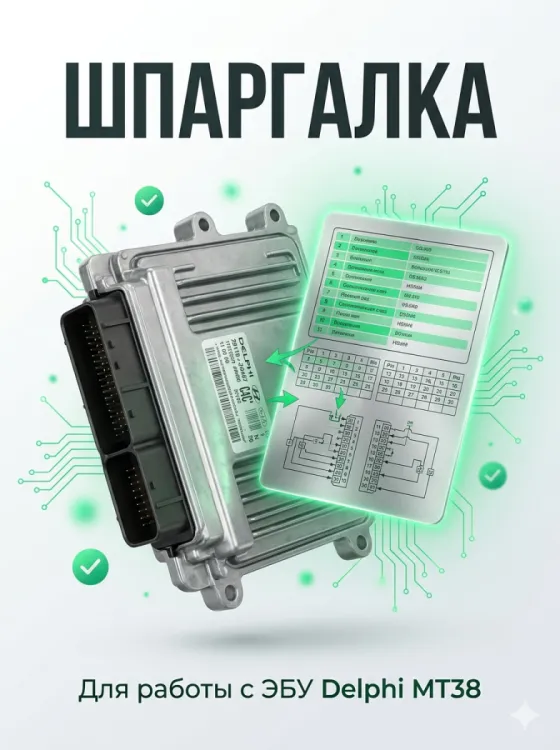 Шпаргалка для работы с ЭБУ Delphi MT38
